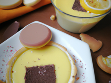 Crémeux à la citronnelle et chocolat et son sablé normand