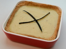 Tarte fondante au chocolat blanc