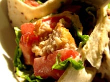 Wrap au poulet croustillant sauce au raifort