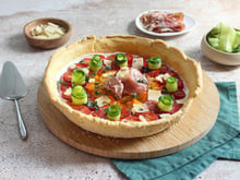 Tarte bowl au fromage frais et crudités