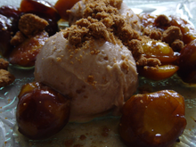 Chaud-froid de tiramisu glacé aux mirabelles