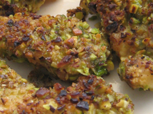 Bouchée de poulet pané à la pistache