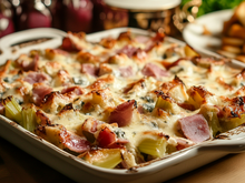 Gratin de céleri au bleu et au jambon