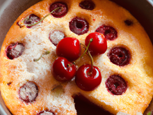 Clafoutis coco aux cerises