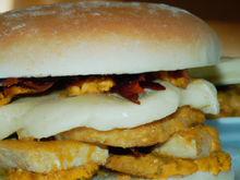 Burger poulet curry mozza