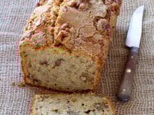 Cake moelleux banane et noix