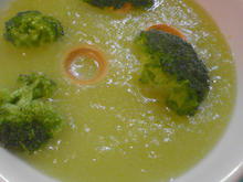 Soupe de flageolets aux fleurettes de brocolis