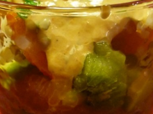 Verrines crabe exotique sauce coco