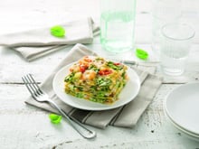 Osez notre recette de lasagnes aux crevettes et pesto