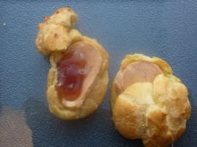 Gougères au foie gras et chutney de figues