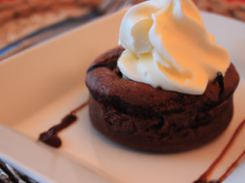 Coulant au chocolat et sa chantilly passion