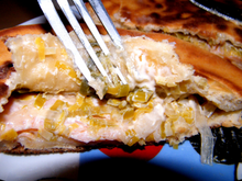 Naans poireaux / saumon