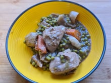 Navarin de dinde, navets et carottes
