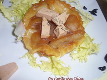 Tatin de pommes de foie gras