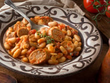 Cassoulet réconfortant à la tomate et haricots blancs au Cookeo