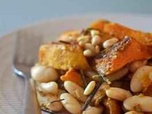 Salade Tiède de Potimarron et Haricots Blancs