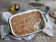 Gratin de chou-fleur, quinoa et amandes