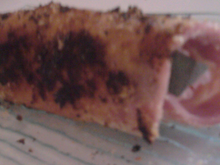 Roulé au jambon pané farci à la brousse