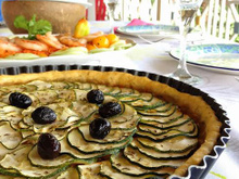 La tarte à la courgette, pâte brisée au thym