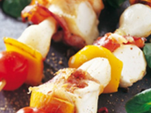 Brochettes de Picodons aux légumes