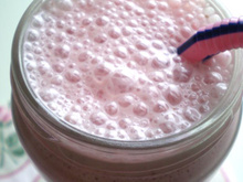 Lassi fraise rhubarbe