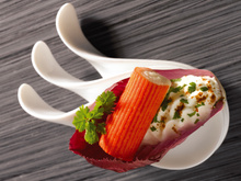 Amuse bouche au fromage frais et aux Bâtonnets Saveur Coraya