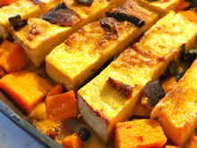 Gratin de potimarron et tofu épicé