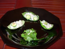 Poisson et courgette en barquette verte !