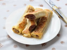 Roulés de pain perdu au nutella
