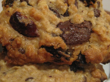 Cookies au chocolat et fruits secs