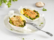 Duo de saumon en papillote au four