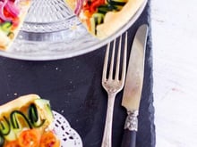 Tarte fine légumes et moutarde