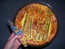 Le clafoutis au crabe et asperges
