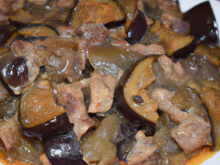 Fricassée sucré-salé de dinde aux aubergines