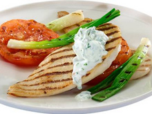 Poulet grillé aux tomates