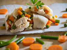 Papillotte de volaille aux légumes