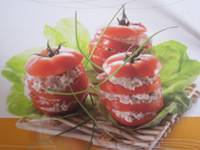 Mille-feuille de tomate au thon