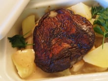 Ragoût de poisson cèpes et foie-gras