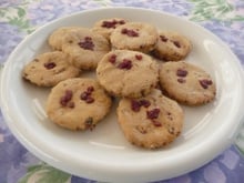 Biscuits yuzu et camberries sans gluten