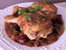 Chapon au vin rouge