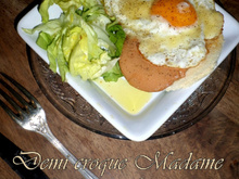 Demi croque Madame élégant au foie gras