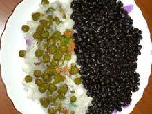 Riz noir et curry de blette et de pois chiches