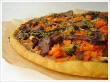 Ma pizz' à tarte aux p'tits légumes