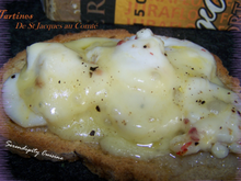 Tartines de saint jacques au comté