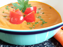 Velouté de carottes à la tomate