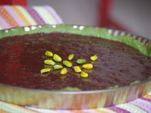 Tarte au chocolat & pistache