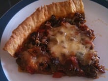 Tarte aux poivrons et jambon de pays