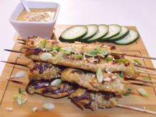 Brochette de poulet thaï et sa sauce satay
