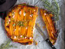 Tarte tatin aux carottes feta ricotta