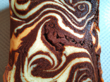 Cake marbré chocolat noir